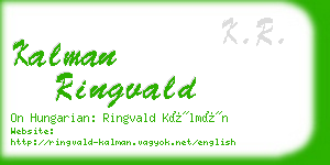 kalman ringvald business card
